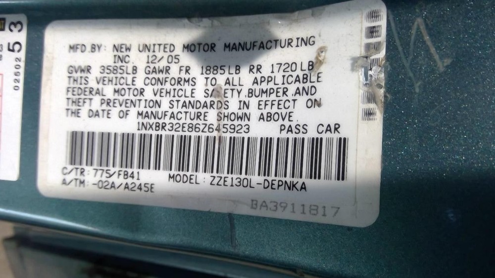 Hood Latch Fits 06 Corolla 3765772