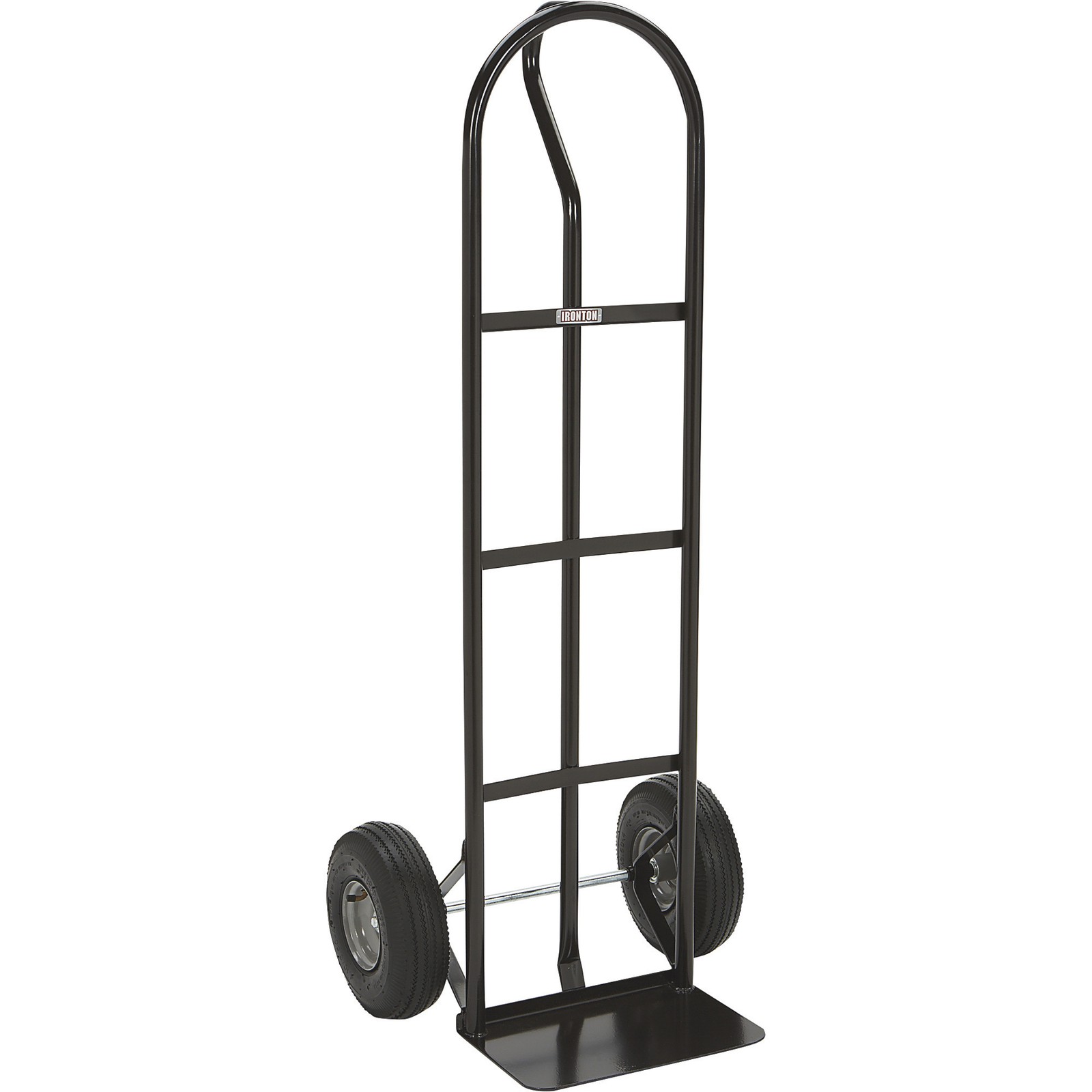Ironton Steel Pneumatic Hand Truck, 600-Lb. Capacity, 16.93in.L x 21.65in.W x