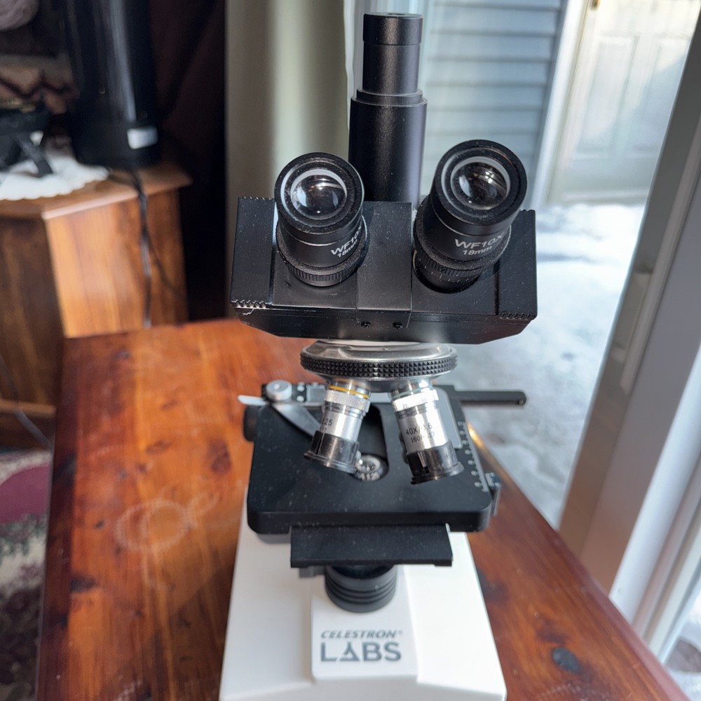 CELESTRON LABS CB2000C Compound Binocular Microscope with 5.5 x 5.5" Mechanical