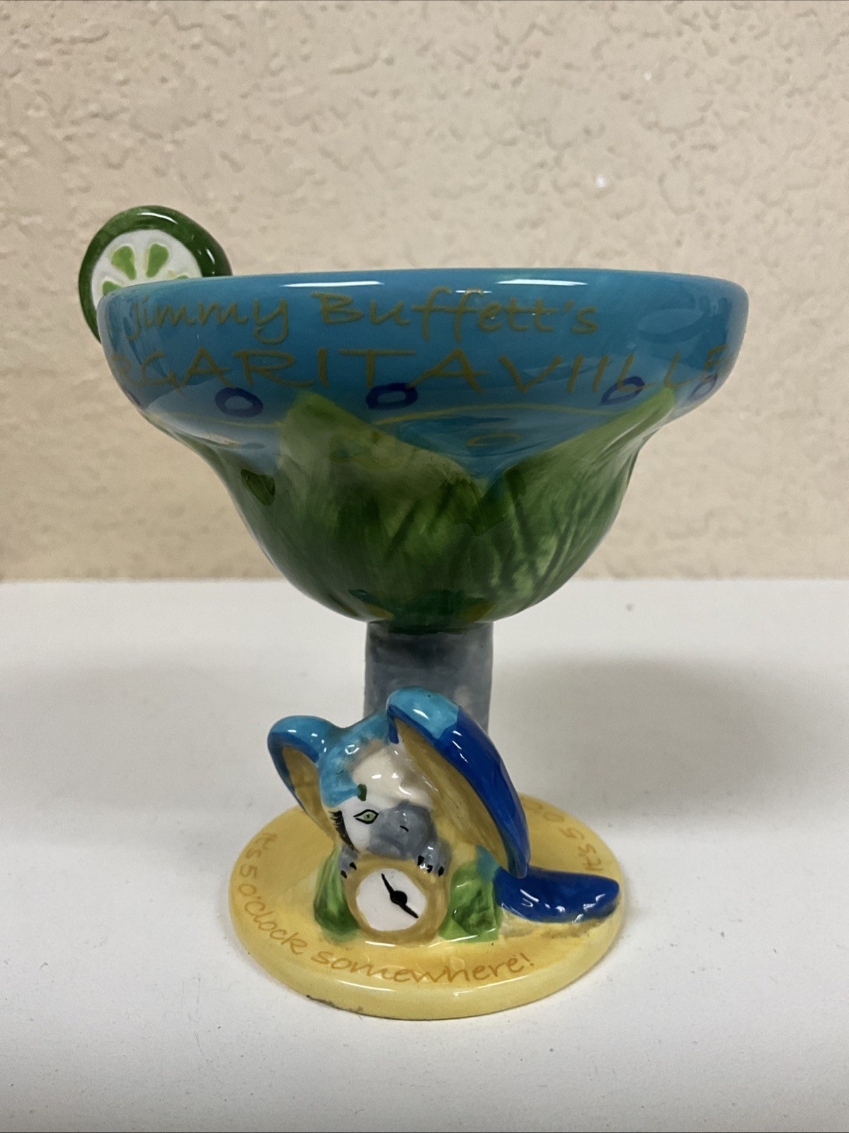 Jimmy Buffet Five O Clock Somewhere Painted Margaritaville Glass NEW! SHIPS FREE