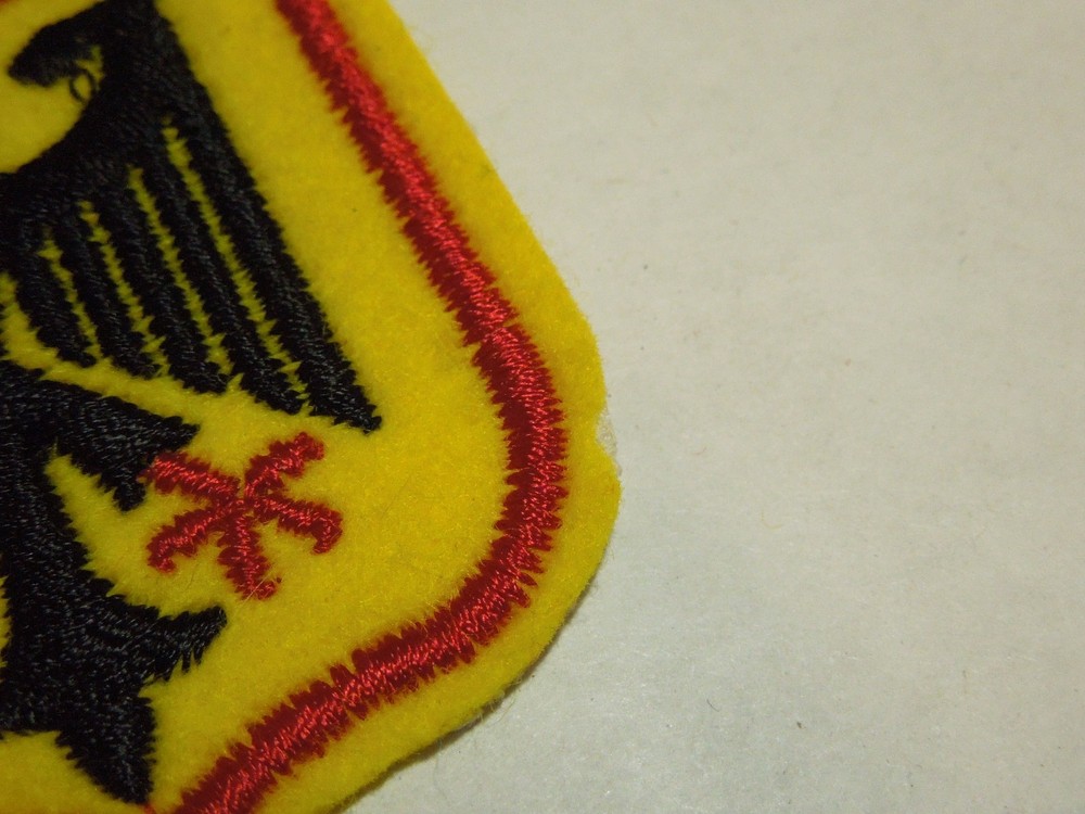 Germany Black Eagle Coat of Arms Emblem Shield Shape Patch