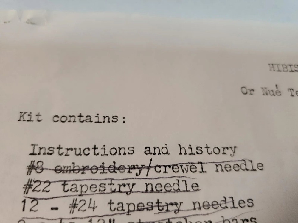 Hibiscus Needlepoint Pattern And Instructions No Thread