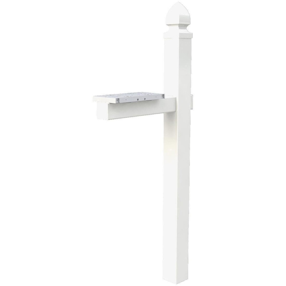 Gibraltar White Mailbox Post