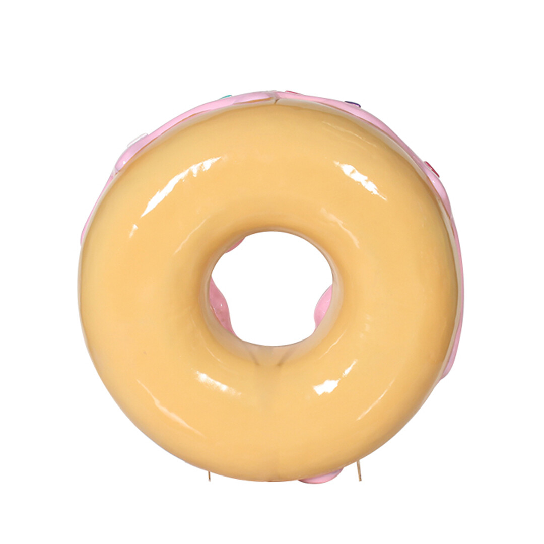 Donut Statue Large Sculpture Hanging Pink Donuts w/ Sprinkles Indoor & Out 30"