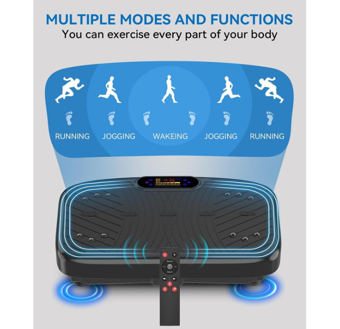 Plataforma vibratoria de ejercicio con 200 velocidades ajustables para drenaje l