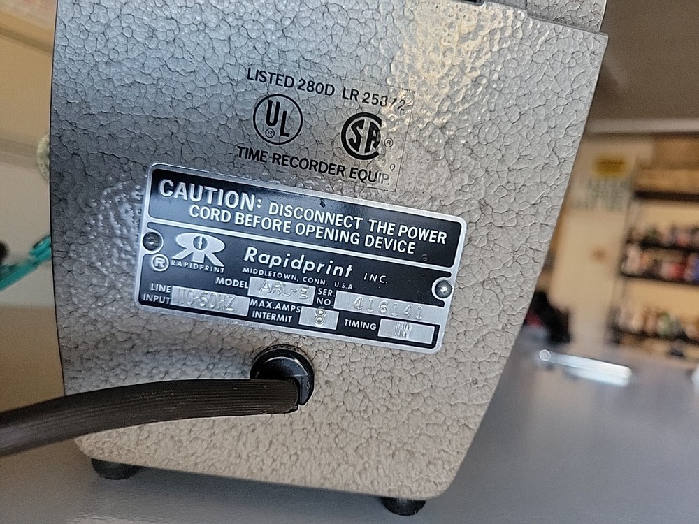 RAPIDPRINT ARL-E Automatic Date/Time LED Clock Stamp & Key