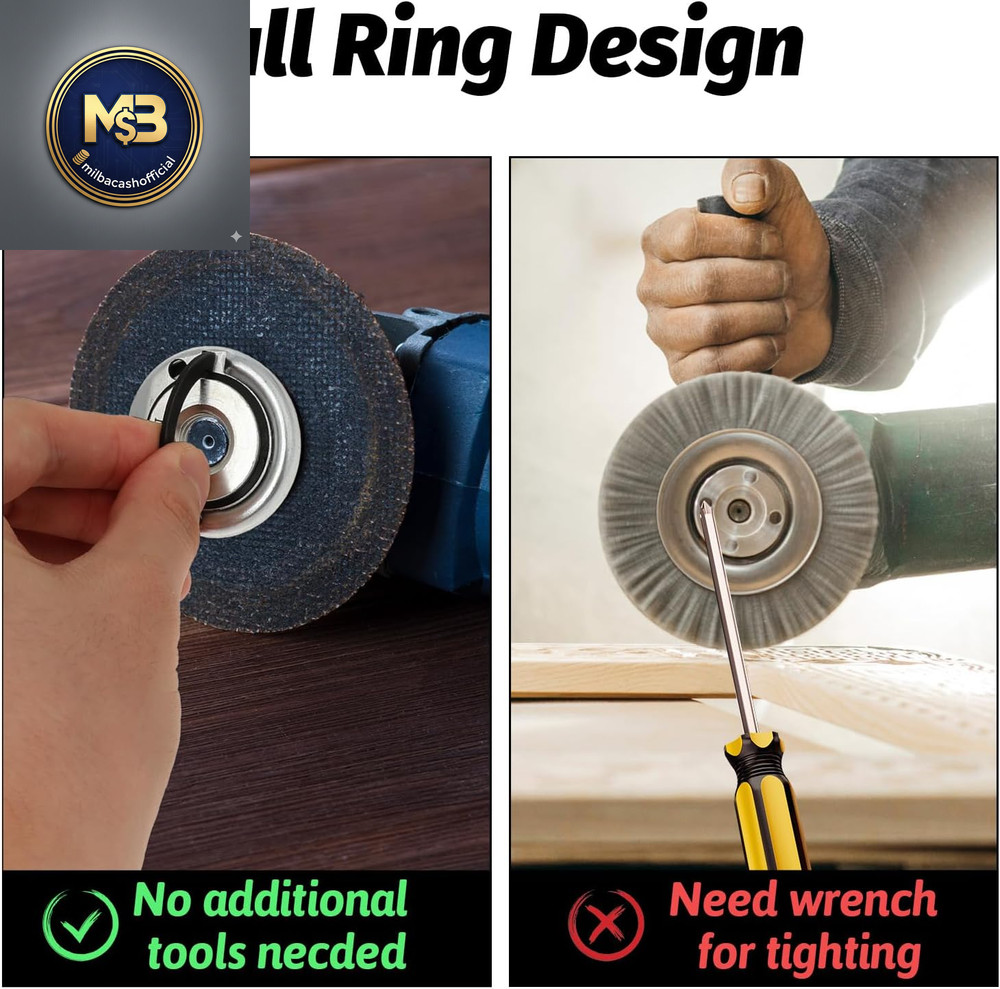 2Pcs Angle Grinder Flange Nuts, 5/8" -11 Quick Clamping Nuts Grinder Flange Lock