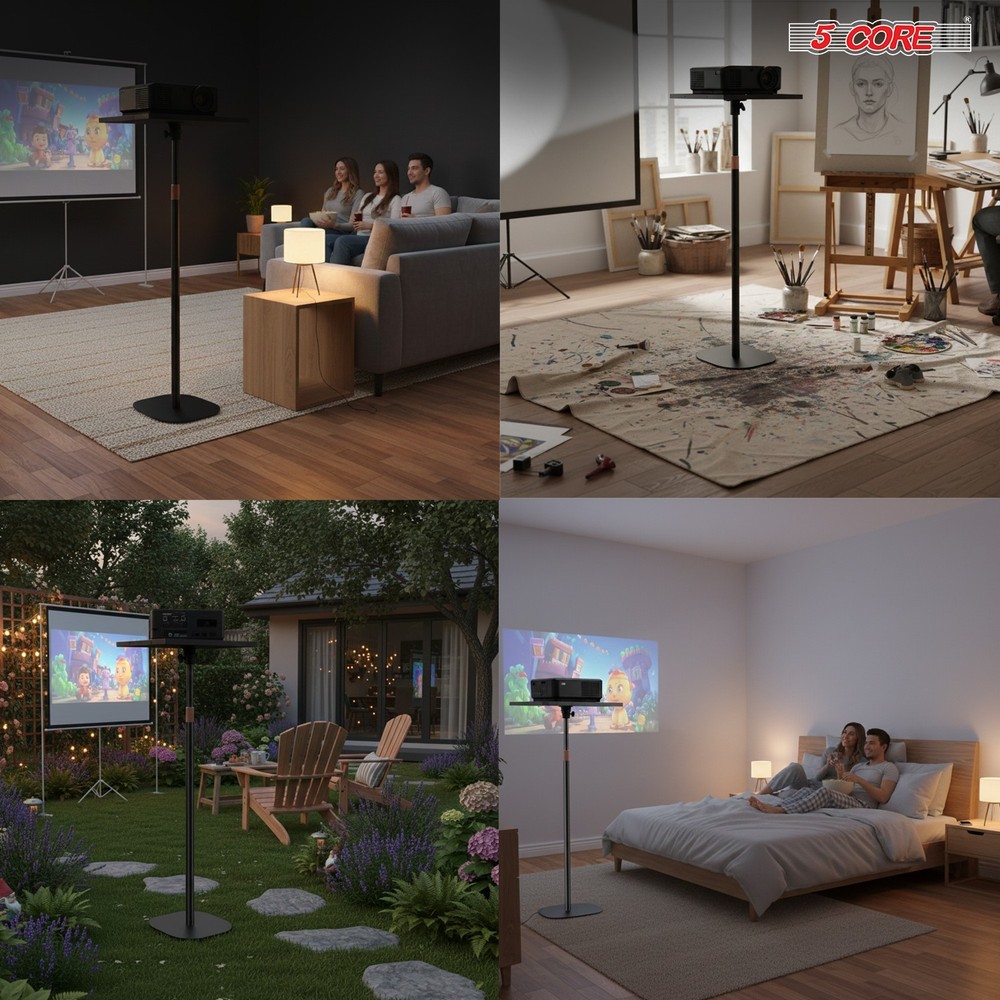5 Core Projector Stand Floor Adjustable Heavy Base Universal Projectors Support