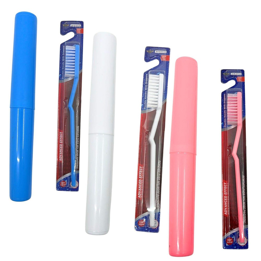 Medium Deep Clean Toothbrush And Holder: 1 Pack