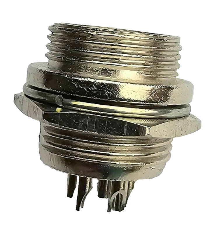 Pro Trucker 5-Pin CB Radio Microphone Panel Jack w/ Back-Up Nut, Durable Build