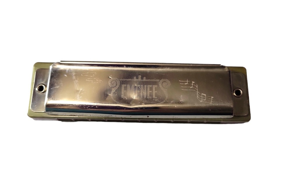 Emenee Harmonica Original Instructions For Playing Plastic Case Vintage