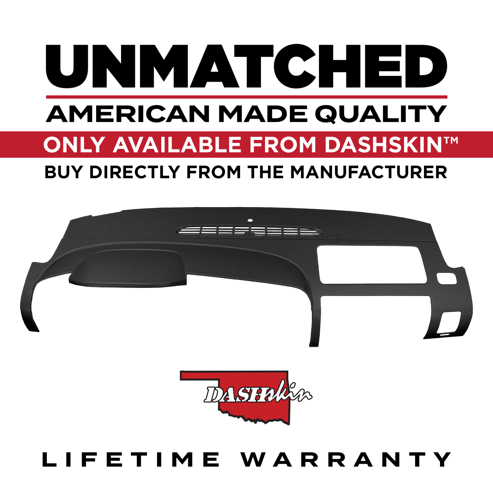DashSkin Dash Cover for 07-13 Silverado Sierra with Dual Glovebox in Black