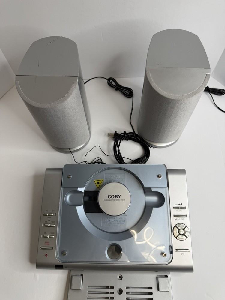 Coby CX-CD 376 Micro CD Stereo System Untested without Remote