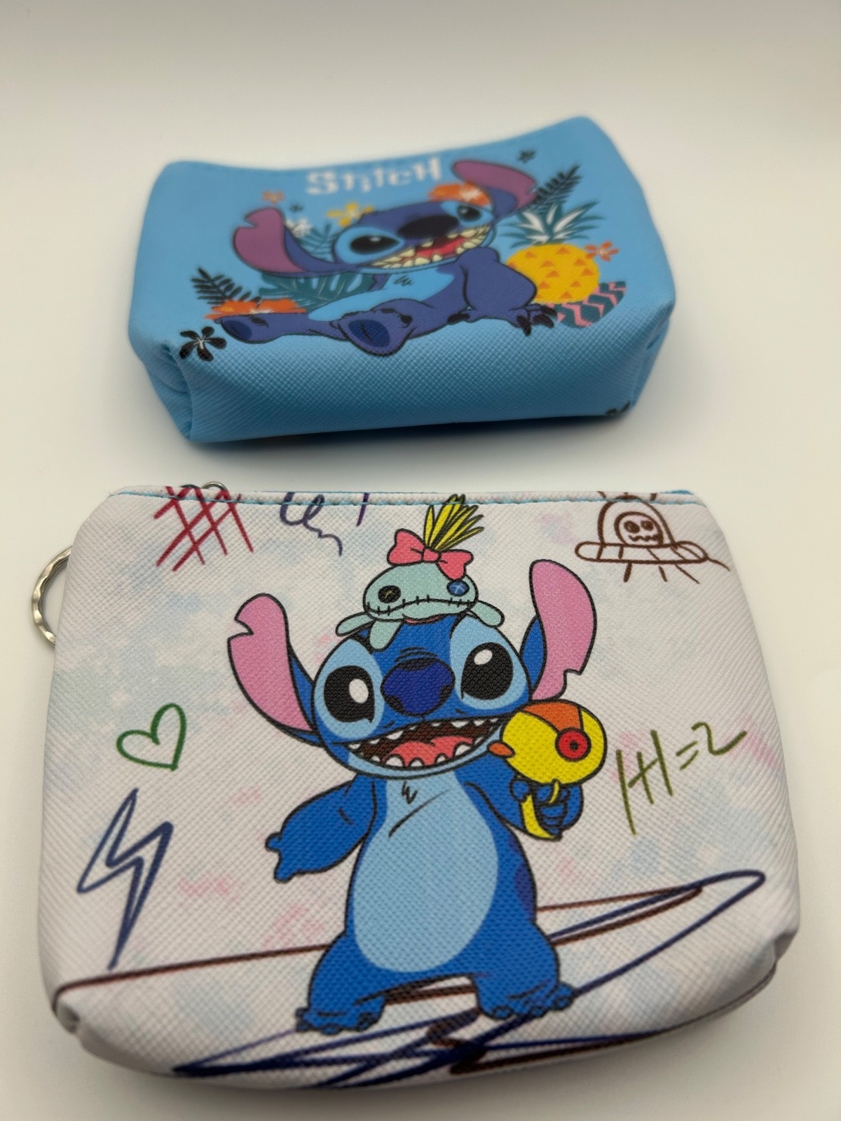 6 Piece Disney Stitch Mini Coin Purse Clutch Key Case Storage Bag Cartoon