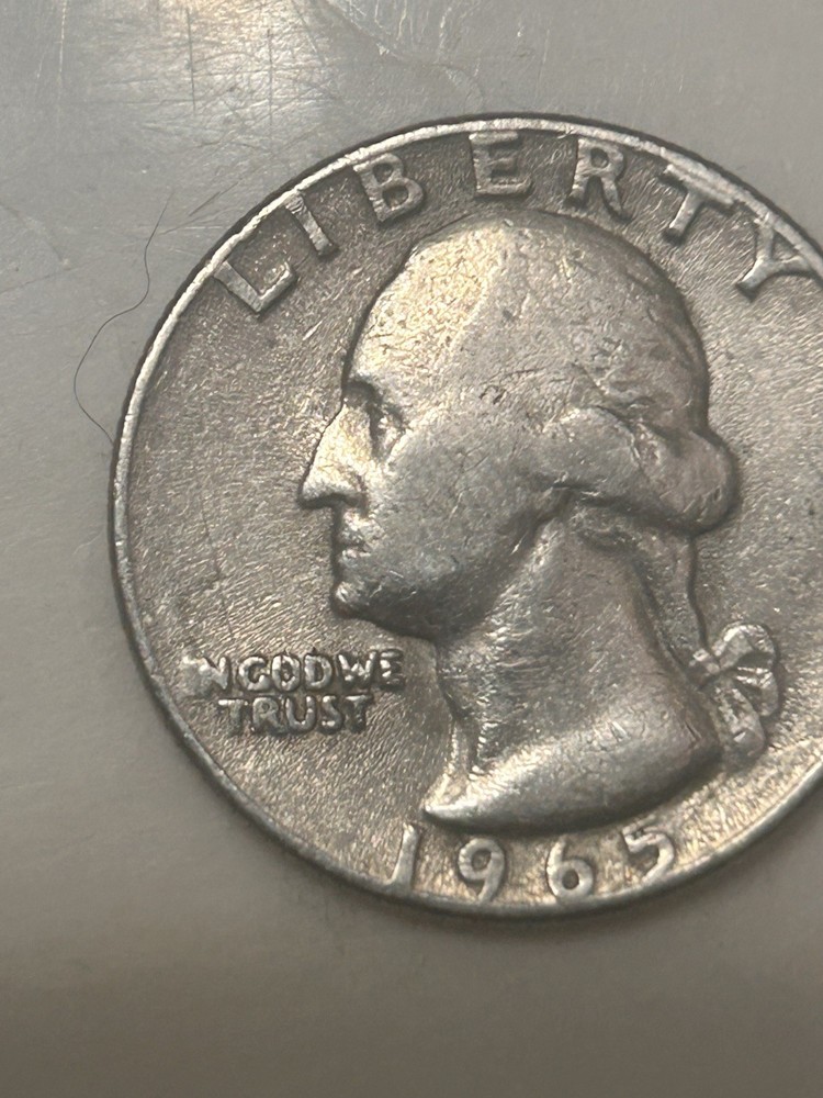 1965 NO MINT MARK ERROR QUARTER