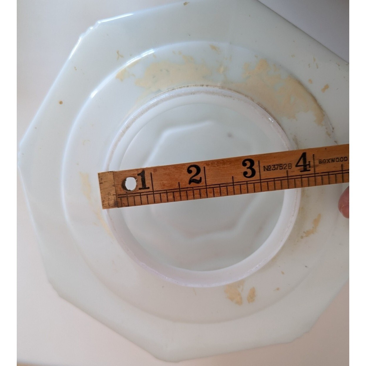 Vintage Art Deco Milk Glass Light Shade Skyscrapper Wedding Cake Pendant Shade