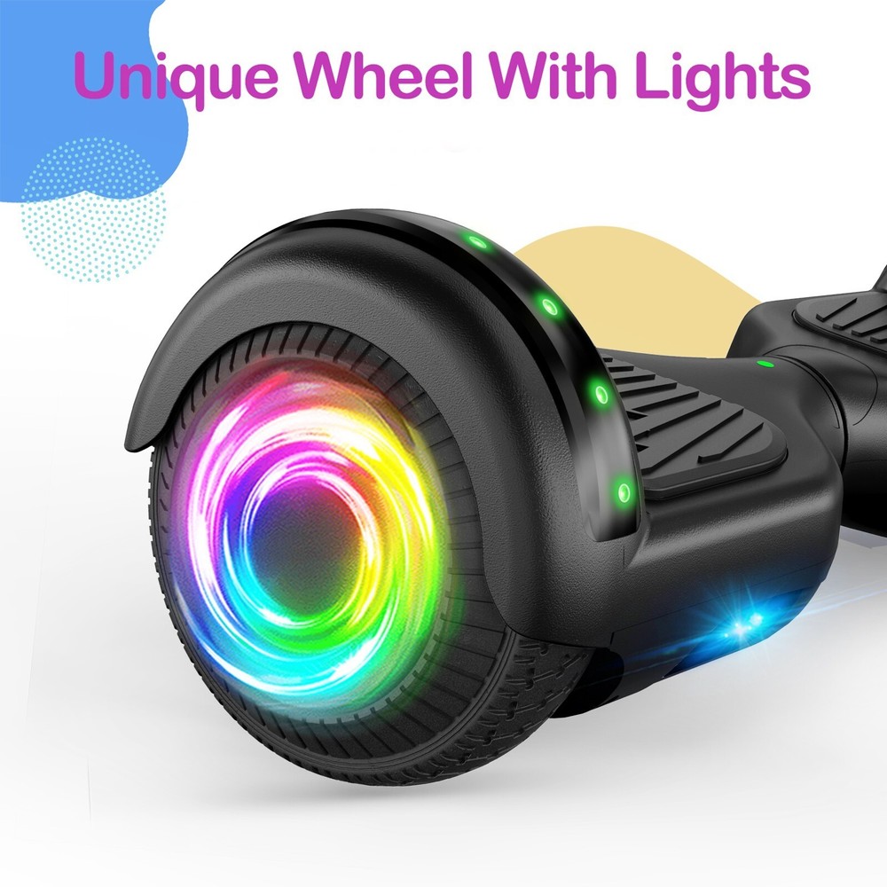 Electric Hoverboard Bluetooth Speaker Light-Up Wheels Self-Balancing 7.5Mph