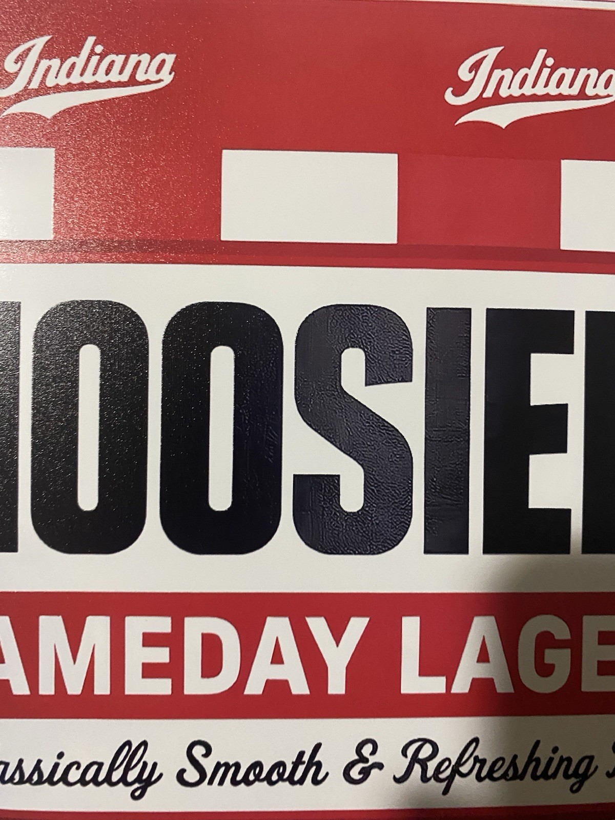 Upland Beer Indiana Hoosiers Sign Gameday Lager Craft READ DESCRIPTION READ