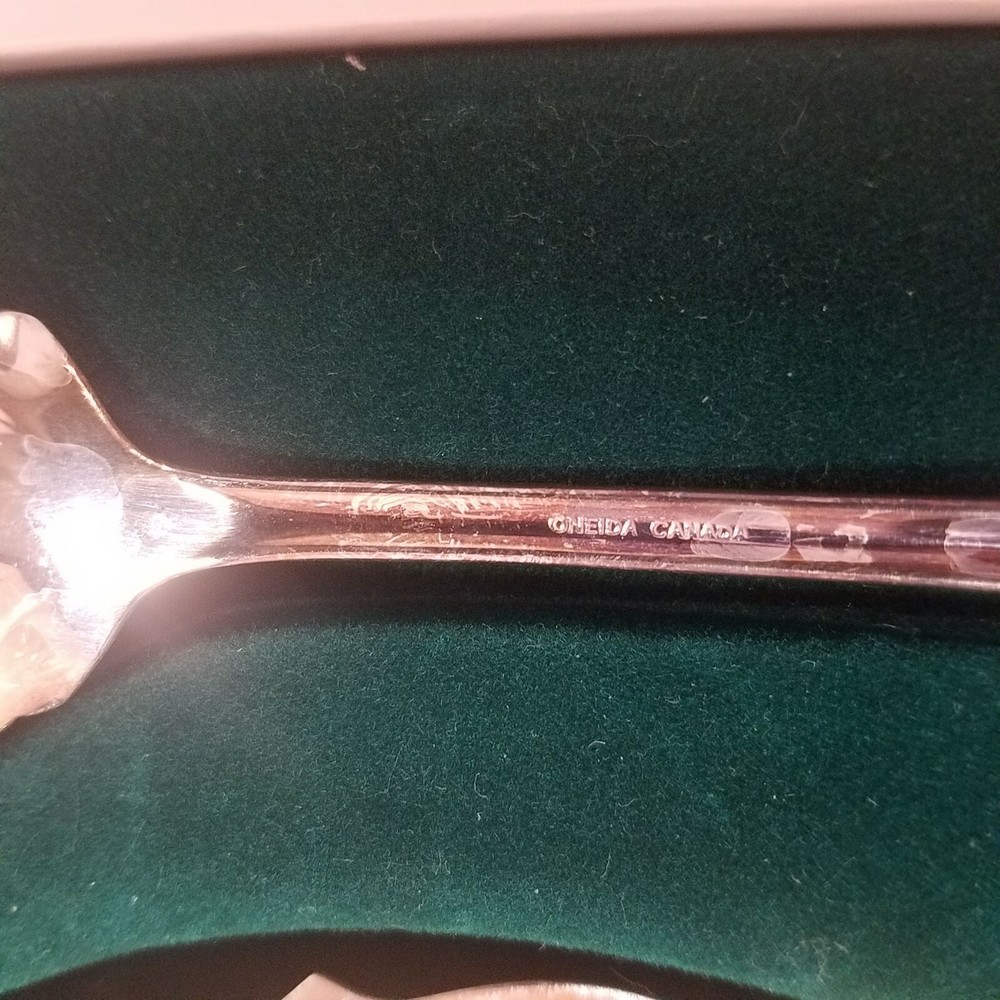 Oneida, Silverplate, Hostess Server Spoon Set Formal Dining Decor w Original Box