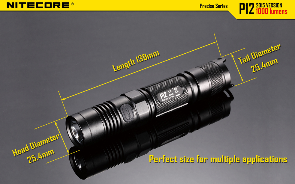 2015 Edition Nitcore P12 Flashlight w/GM03 Weapon Mount & Pressure Switch