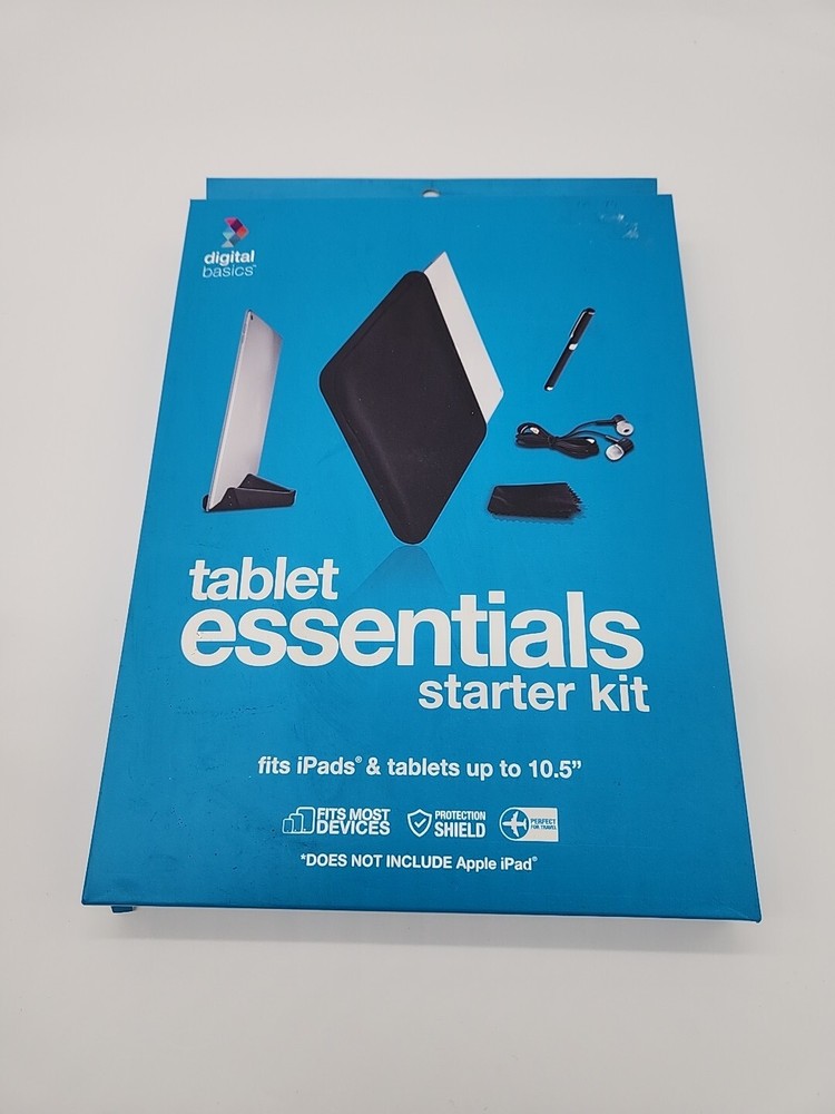 Digital Basics Tablet Essentials Starter Kit for 10.5" Tablets/iPad NEW SILVER