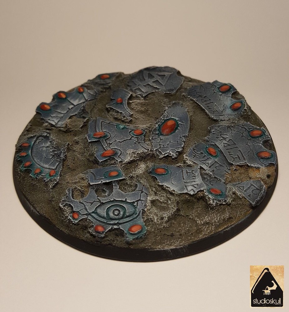 100mm Round RESIN BASE TERRAIN SCENERY ELDAR RUINS