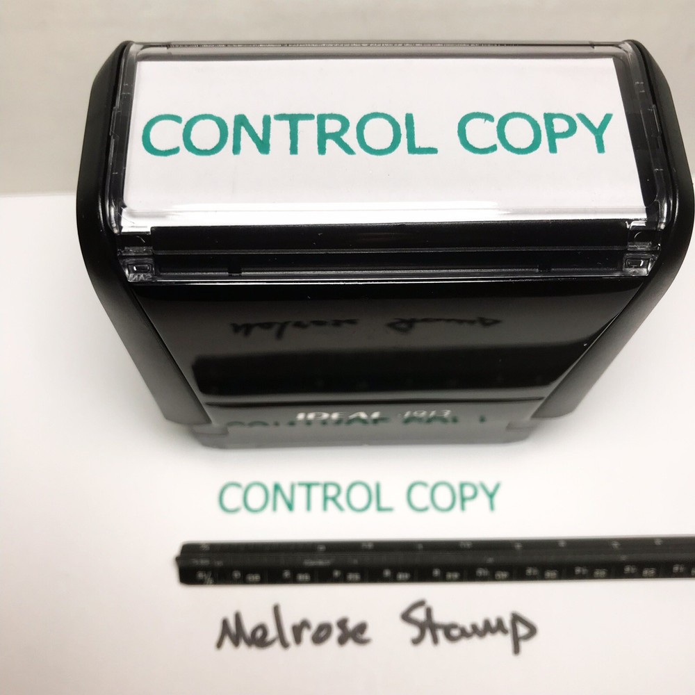 Control Copy Rubber Stamp Green Ink Self Inking Ideal 4913