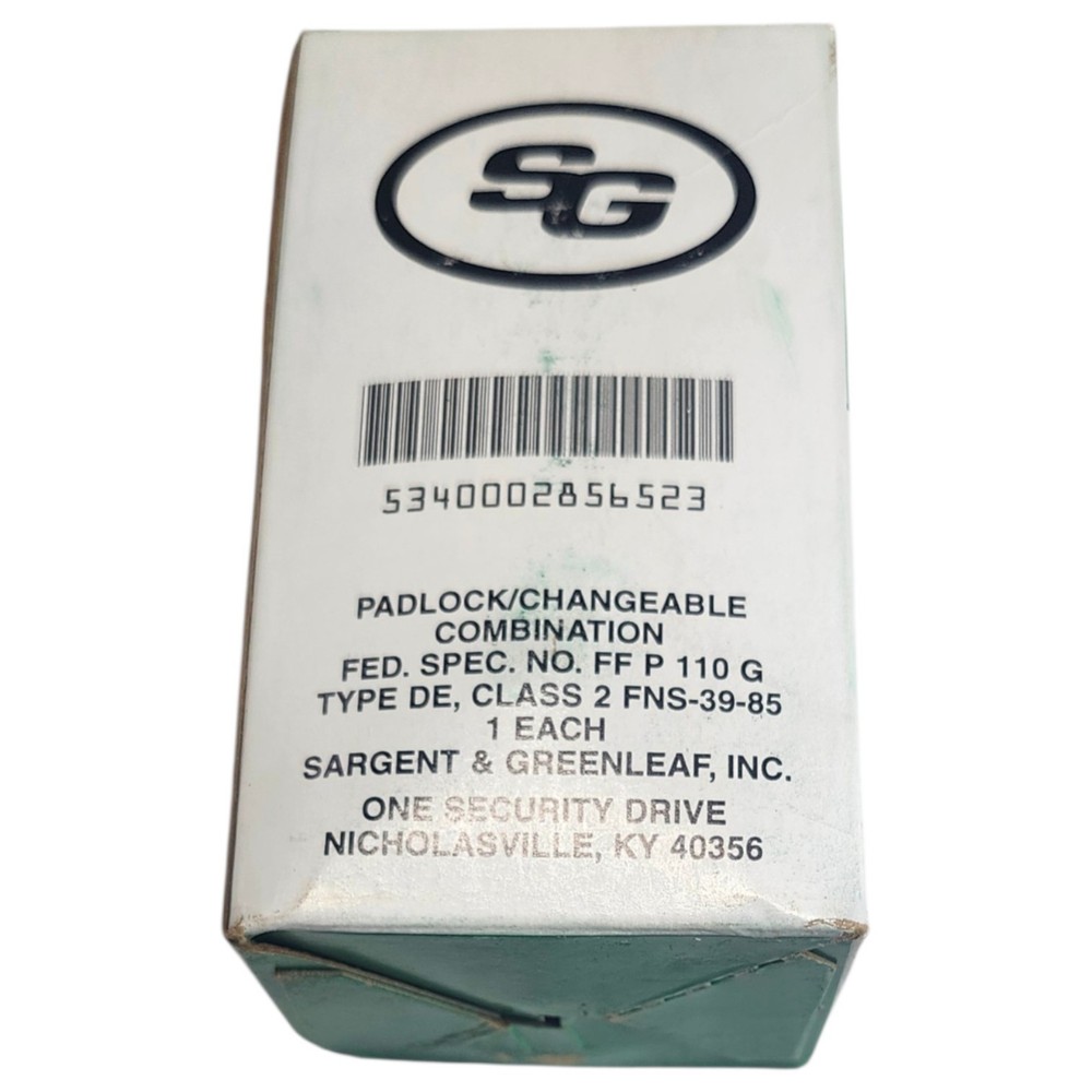 Sargent & Greenleaf 8077AD High Security Combination Changing Key Padlock New
