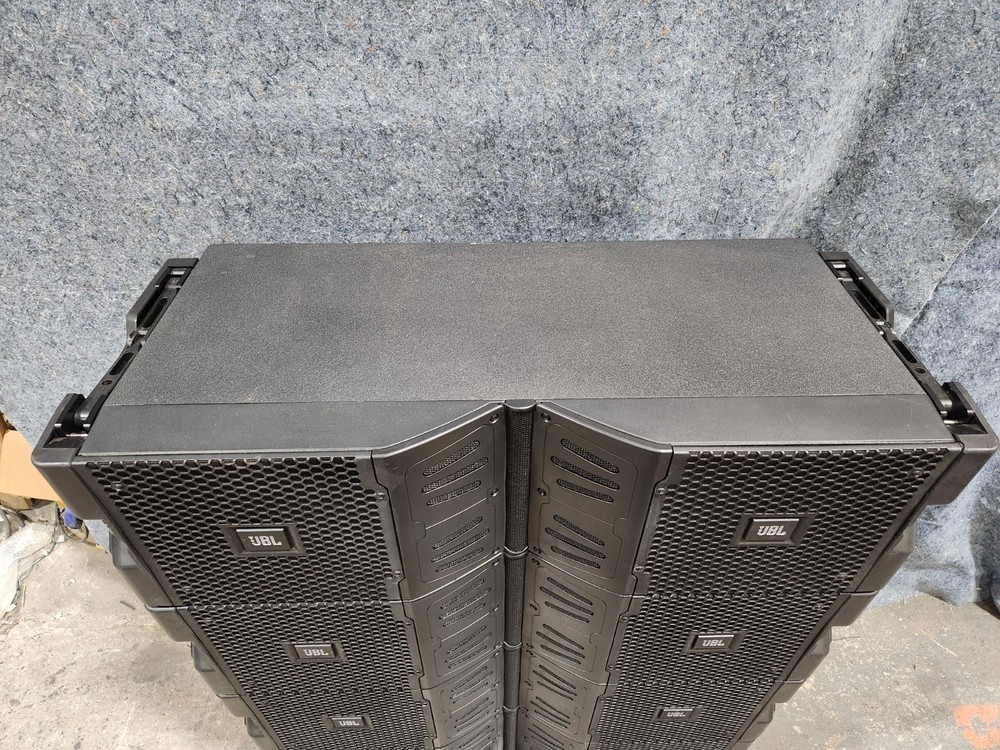 (4x) JBL VTX-V20 3-Way High Directivity Line Array Speaker w/Transporter &Cover