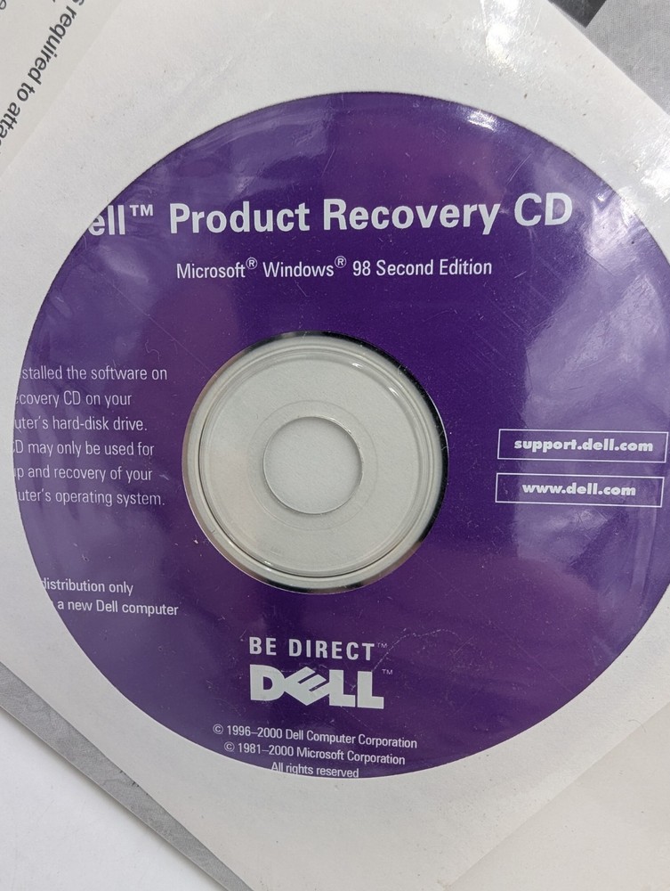 Getting Started Microsoft Windows 98 Second Edition for Dell PC - CD & Booklet