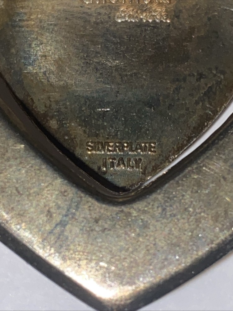 SHEFFIELD SILVER PLATED PINECONE TIPPED TRIDENT SPOON REST /