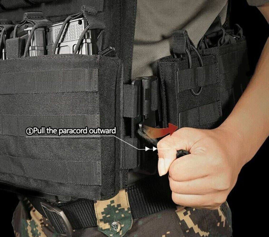 Urban Assault Black Storm Tactical Vest Plate Carrier