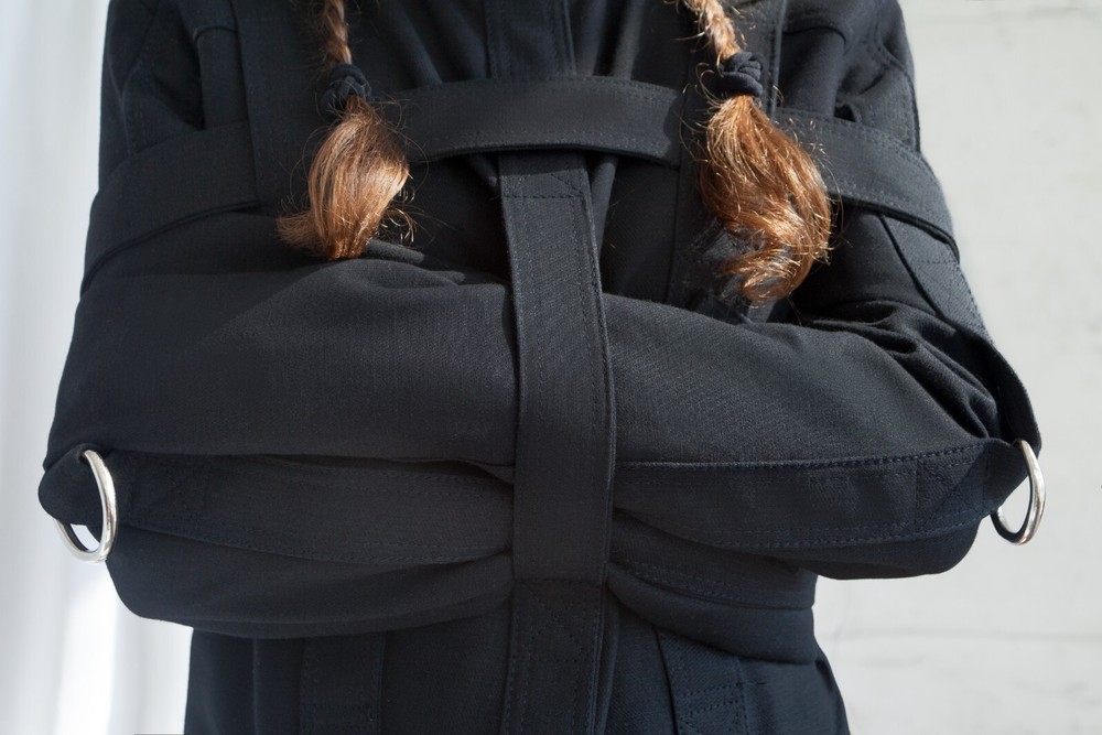 Black Heavy Duty Straitjacket - Restraining THIC Bondage Device High Quality