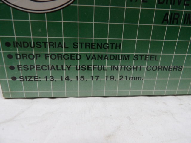 K-Tool 7 pc 1/2" Drive Universal Joint Air Impact Socket Set #38500