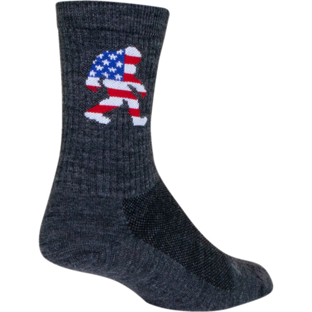 SockGuy Big Foot USA 6" Crew Socks Small/Medium