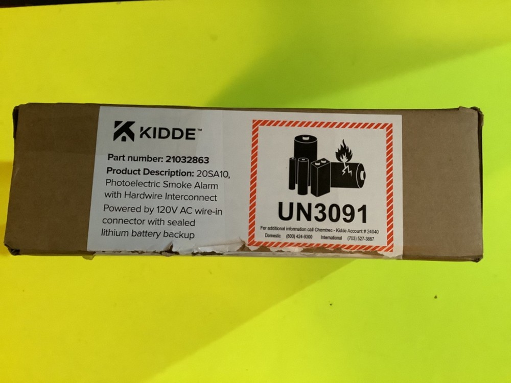Kidde Model 20SA10 Hardwired Smoke Detector, 10-Year Battery, Interconnectable