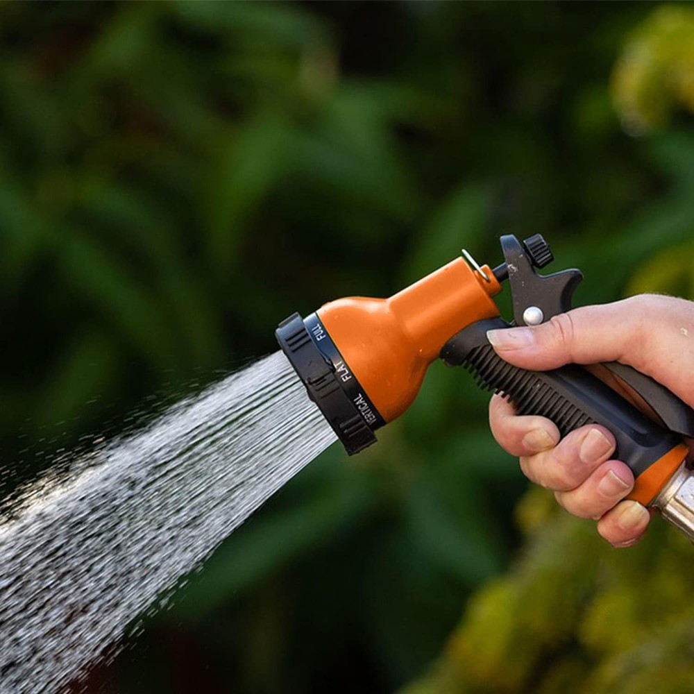 Durable Brass Garden Hose Nozzle: 2-Pack with 10 Spray Patterns for Efficiency
