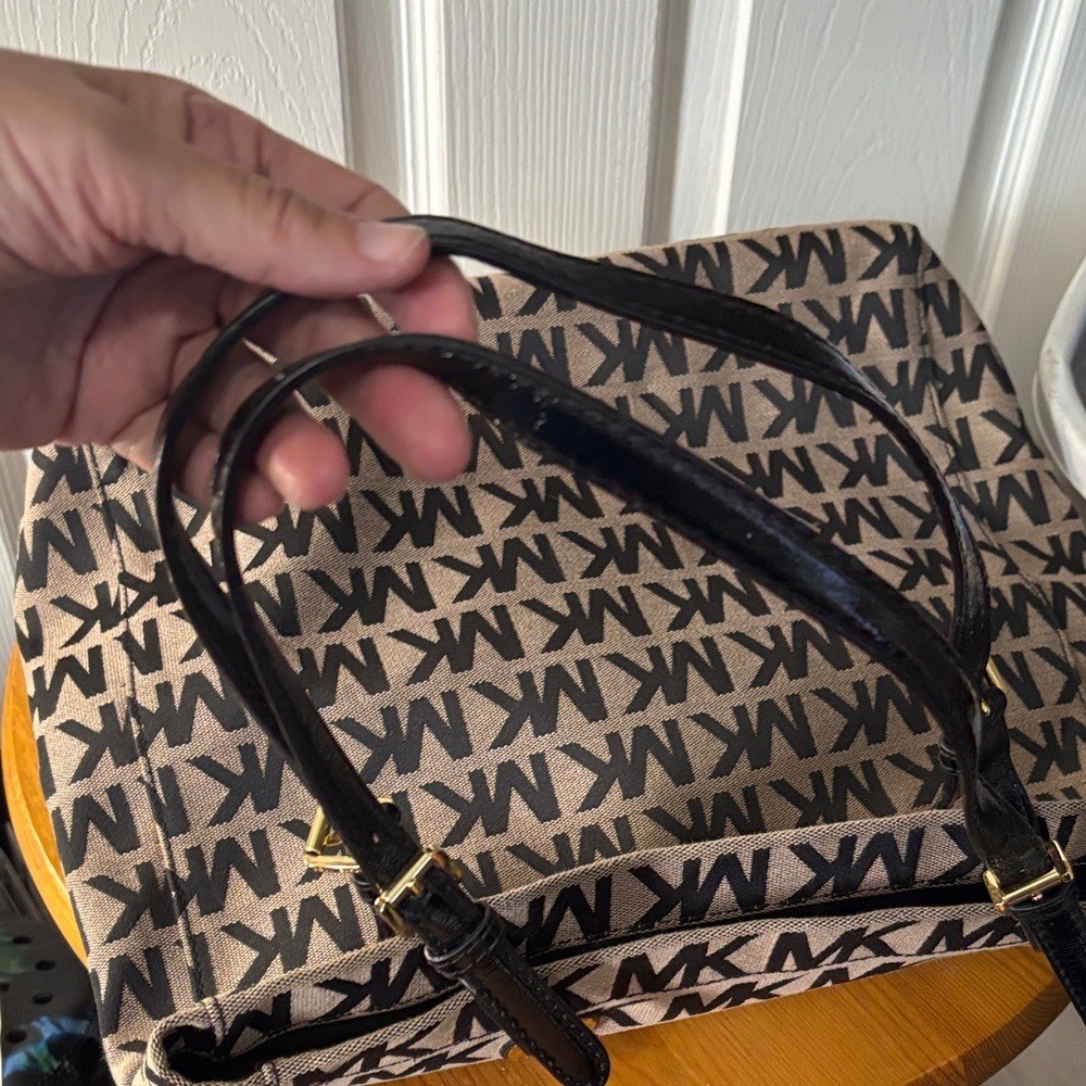 Michael Kors Brown/Tan Monogram Tote Bag
