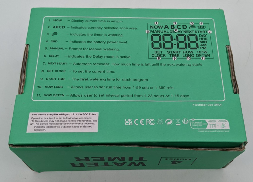 4 outlet sprinkler timer programable garden hose timer