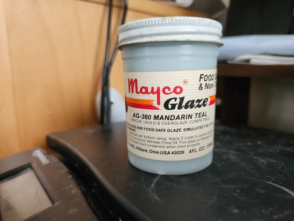 Mayco Ceramic Glaze -AG- Mandarin Teal - #360 - 4 oz.