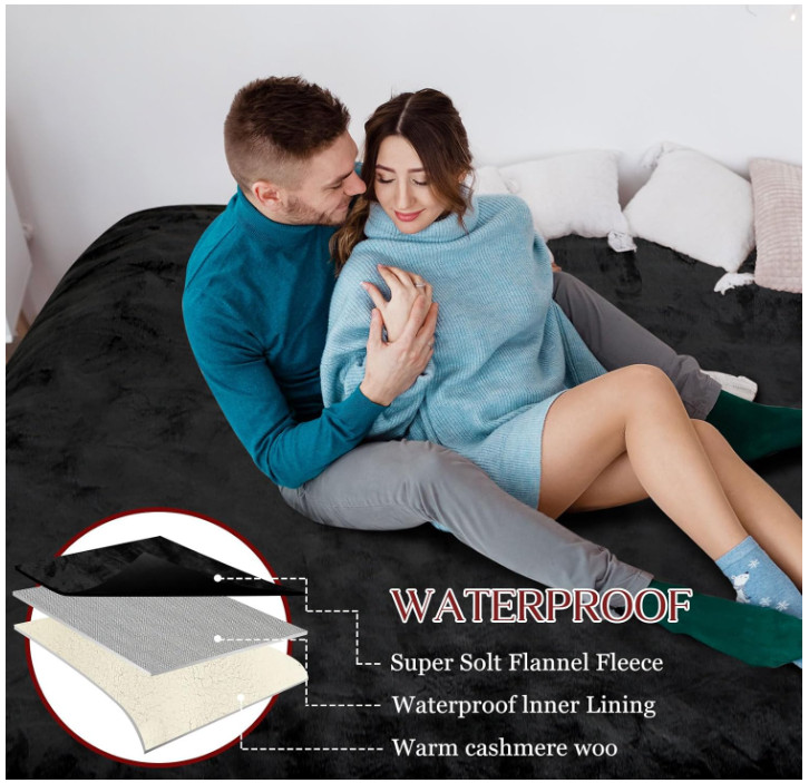 Love Blank Waterproof Bed Blanket Waterproof Blanket for Bed Splash 3 Layer Ligh