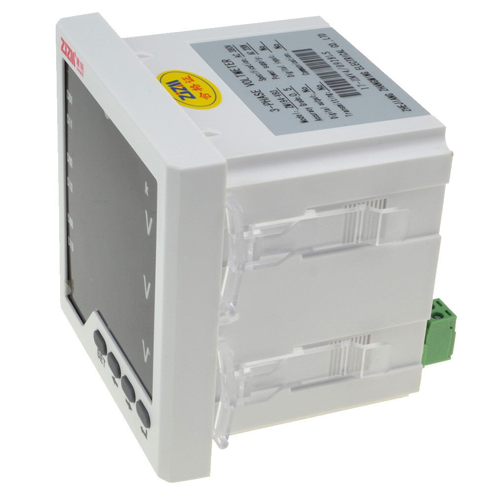 Intelligent Digital Display Voltmeter Three-phase AC Voltage Meter 96x 96mm