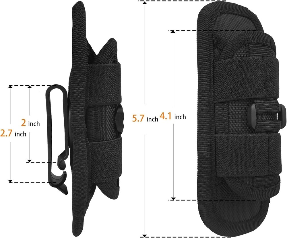 Tactical Flashlight Holster, Flashlight Pouch, Tactical Flashlight Carrying C...