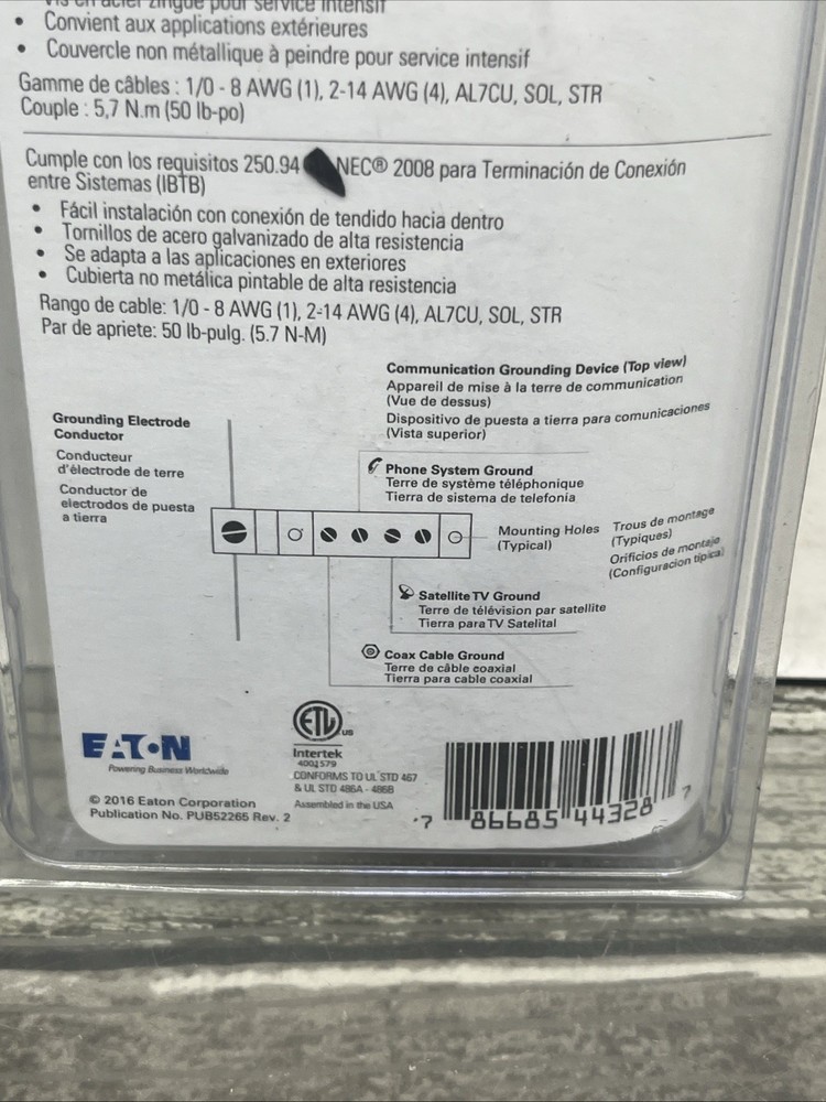 Eaton Communication Grounding Device (MSEGR2CS). {16}.