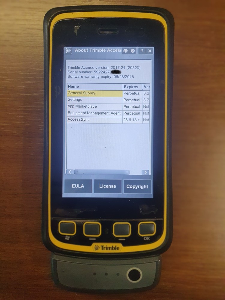 Trimble T41 / Slate data collector with Trimble Access 2017.24 GNSS software