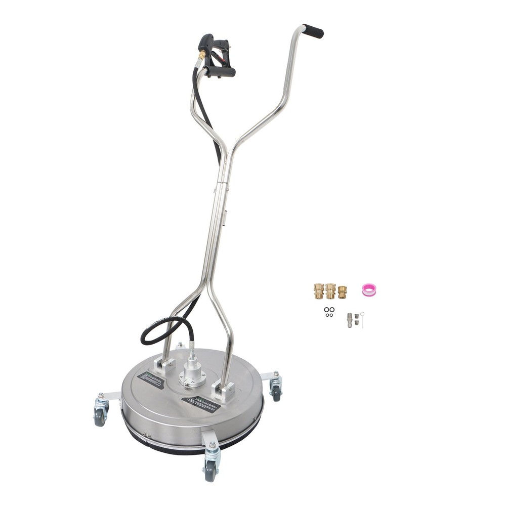 20" 6000PSI Pressure Washer Surface Cleaner w/ Handles & Wheels Quick Connect