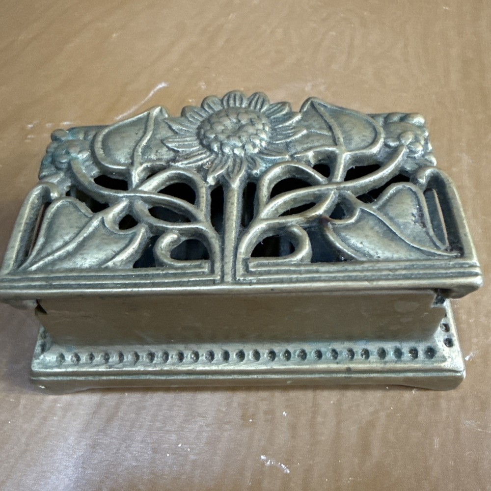 Vtg. Silvestri Solid Brass 2 Roll Stamp Holder