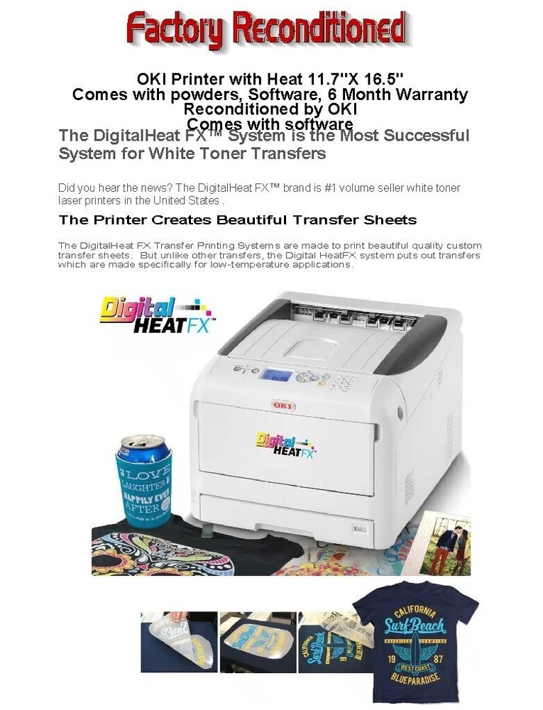 OKI DIGITAL HEAT FX TRANSFER PRINTER / 11.7" x 16.5"