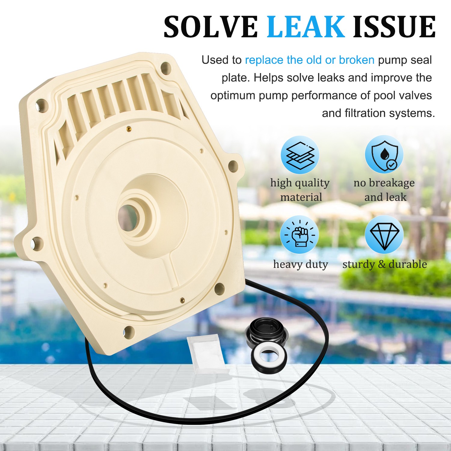 074564 25357-300-000 V20-208 Seal Plate Fit for Pentair Whisperflo Intelliflo