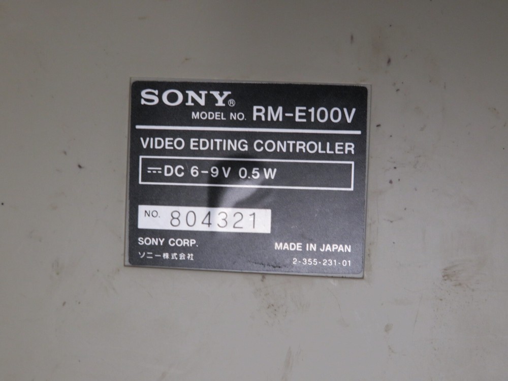 SONY VIDEO EDITING CONTROLLER RM-E100V